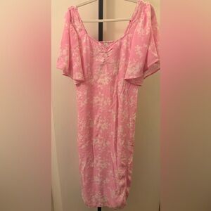 A New Day Pink Dress with White Floral Design